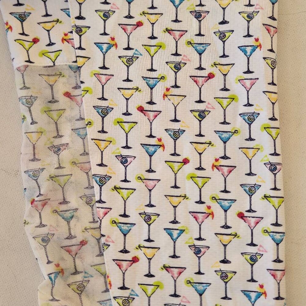 SanSoleil Womens Colorful Martini Print Long Sleeve Performance Sun Shirt Large - Picture 6 of 12